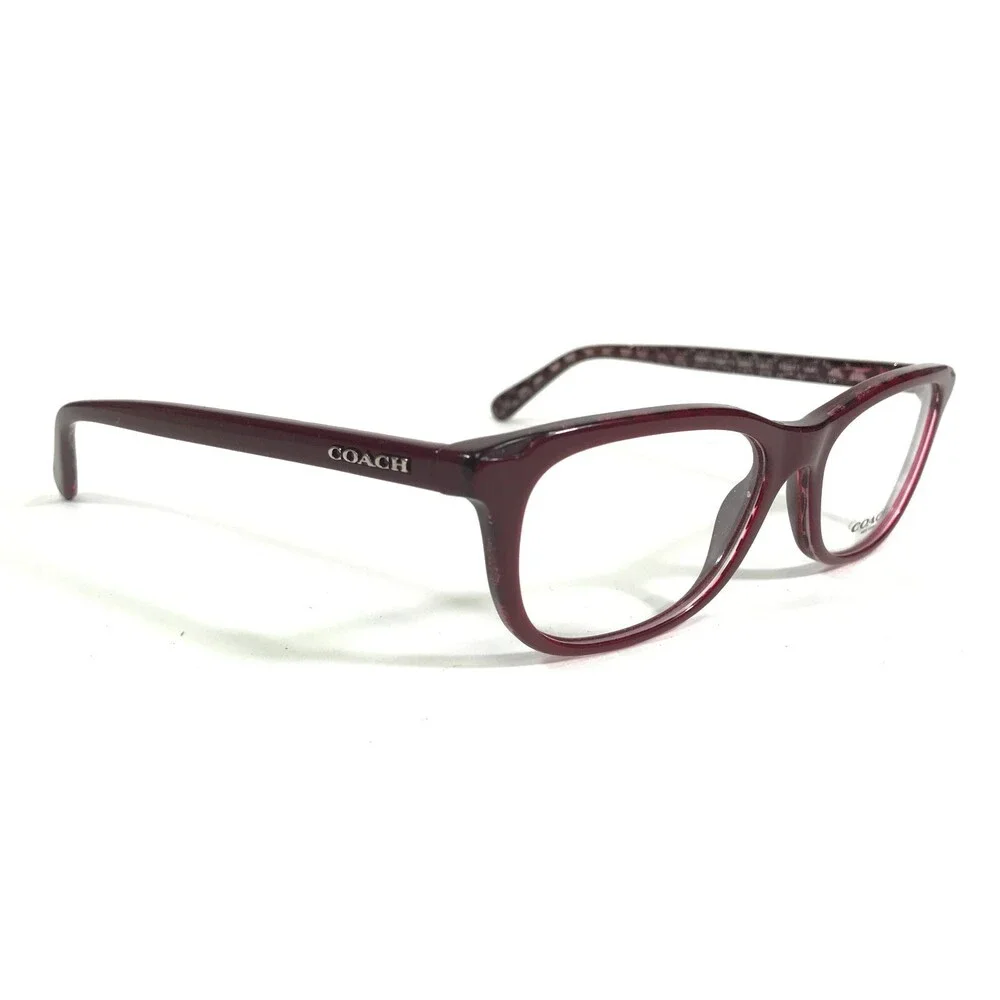 Coach Eyeglasses Frames HC6150 5584 Burgundy Glitter Sig C Red Square 53-17-140